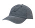 A grey enzyme washed pigment dyed cotton twill cap with a curved brim and a logo on the front.