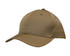 A cap in olive green featuring teardrop perforations on the sides and a curved brim. It has a logo on the front.