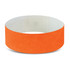 An orange Tyvek event wristband designed for exhibitions and events.