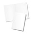A white A6 gift card presented flat with two open folds, featuring a blank surface. A simple design with no text or logos.