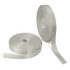 Two rolls of 25mm personalised ribbon in a soft light green colour, featuring a central spool for easy usage.