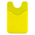 A bright yellow Smart Wallet with a textured surface and a cut-out design. It has a logo on the front.