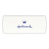 A white bandage dispenser with a blue logo featuring a crown and the word "Hallmark".