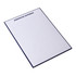 A5 notepad with a blue cover and lined pages, featuring a logo at the top. Contains 50 leaves.