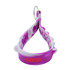 A purple and white Popper Stress Reliever Key Chain with a circular design and a metal keyring.