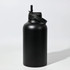 A drink bottle in matte black finish, featuring a spout and handle. It has a sleek, modern design.