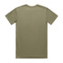 A green Basic Tee t-shirt with a plain design and no visible branding or logos on the back.