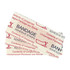 Adhesive bandage strips with a sterile packaging design in a beige and red colour scheme, featuring branding elements.