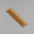 A bamboo comb in a light brown shade with evenly spaced teeth, featuring a simple design and smooth finish.