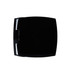 A compact mirror in a sleek black design with a simple, modern shape. It features a reflective interior and a brand logo.