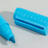 A blue Jumbo Highlighter Pen with a textured grip and cap, featuring a fine tip.