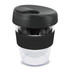 A drink bottle with a black lid and band, featuring a transparent body, designed for 230ml capacity.