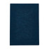 A navy blue notebook with a textured cover and a simple design. It has a logo on the front.