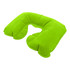 A vibrant green travel neck pillow with a U-shape design, featuring a soft, plush exterior and ergonomic support.