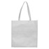 A plain white paper bag with two handles and no gusset. The bag has a simple design and features branding.