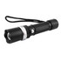 A black torch with a textured grip, featuring a silver accent and a wrist strap.