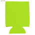 A bright green neoprene stubby cooler with a textured finish and a base for support. It features a logo.