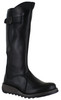 Fly London Mol 2 Womens Zip-Up Leather Wedged Knee High Leg Boots