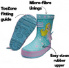 Boys/Girls Kids Toe Zone Infants Wellies Rain Wellington Boots