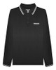 Lambretta Mens Smart Casual Retro MOD Long Sleeve Polo Shirt