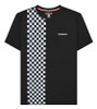 Lambretta Mens Classic Retro Two Tone Stripe Mod Ska T-Shirt