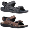 Hush Puppies Alistair Mens Touch Fasten Straps Leather Sandals