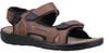 Hush Puppies Alistair Mens Touch Fasten Straps Leather Sandals