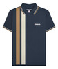 Lambretta Mens Vertical Stripe Classic Mod Ska Casual Smart Polo