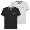 Lambretta Mens Classic Two Tone Ringer Retro Casual T-Shirt