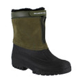 GroundWork Womens Mucker Stable Yard Winter Snow Zip Up/Touch Fasten Boots Wellies, green and black waterproof winter boots with zipper and touch fasten closure for women.