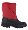 GroundWork Women's Mucker Stable Yard Winter Snow Zip Up/Touch Fasten Boots Wellies, red and black waterproof winter boots with zip closure and durable sole.
