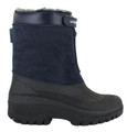 GroundWork Womens Mucker Stable Yard Winter Snow Zip Up/Touch Fasten Boots Wellies, navy waterproof winter riding boots with warm lining and sturdy slip-resistant sole.