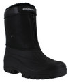 GroundWork LS88 Mens Mucker Stable Yard Waterproof Winter Snow Zip Boots Wellies, black waterproof winter snow boots with zip closure for men, designed for stability and durability.