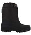 GroundWork LS88 Men's Mucker Stable Yard Waterproof Winter Snow Zip Boots Wellies, black waterproof winter snow zip boots with rugged sole and fleece lining for cold weather outdoor wear.
