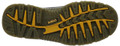 DeWalt Newark Mens SRA S3 WaterProof Safety Steel Toe Lace Up Boots, view of the sole showing durable tread with yellow accents and the DeWalt logo.