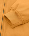 Lambretta Mens ShowerProof Classic Harrington MOD Scooter Jacket Coat, close-up view of the beige jacket's cuff with ribbed knit fabric and smooth outer material.