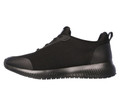 Skechers Squad Womens Slip Resistant Work Memory Foam Trainers, black athletic shoes with slip-resistant soles and cushioned insoles for comfortable work footwear.
