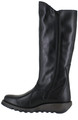 Fly London Mol 2 Womens Zip-Up Leather Wedged Knee High Leg Boots