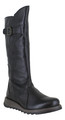 Fly London Mol 2 Womens Zip-Up Leather Wedged Knee High Leg Boots