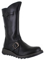 Fly London Mes 2 Womens Wedge Heel Leather Buckle Mid-Calf Boots