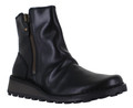 Fly London Mon Womens Wedge Heel Zip-Up Chelsea Leather Ankle Boots