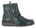 Fly London Mon Womens Wedge Heel Zip-Up Chelsea Leather Ankle Boots