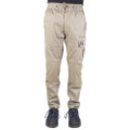 Caterpillar Dynamic Men Cargo Slim-Fit Stretch Work Trousers - 30/32, beige men's work trousers with multiple cargo pockets and elastic waistband, suitable for construction or outdoor work.