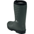 Delta Plus Frost Mens Warm Fleece Lined Wellington Boots, green waterproof rubber boots with insulated fleece lining and durable sole.