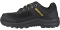 Caterpillar Elmore Mens Safety Steel Toe/Midsole S1P Work Trainers, black safety work shoes with steel toe and durable sole.