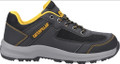 Caterpillar Elmore Mens Safety Steel Toe/Midsole S1P Work Trainers, black and yellow grip work shoes with steel toe and midsole protection.