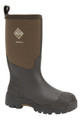 Muck Boots MUCK Boots Derwent II Mid Mens Stable Farm Wellington Wellies, brown and black waterproof rubber boot for men, with a sturdy sole and ankle support.