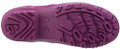 Cotswold Sandringham Womens Classic Rubber Tall Wellington Wellies, the image shows a close-up view of the purple rubber sole with a textured grip pattern and tread design.
