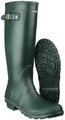 Cotswold Sandringham Womens Classic Rubber Tall Wellington Wellies, green waterproof rain boots with textured sole and adjustable strap.