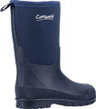 Cotswold Hilly Boys Girls Infants/Junior Neoprene Wellington Boots, navy blue waterproof children's rain boots with a durable sole and ankle pull loop.
